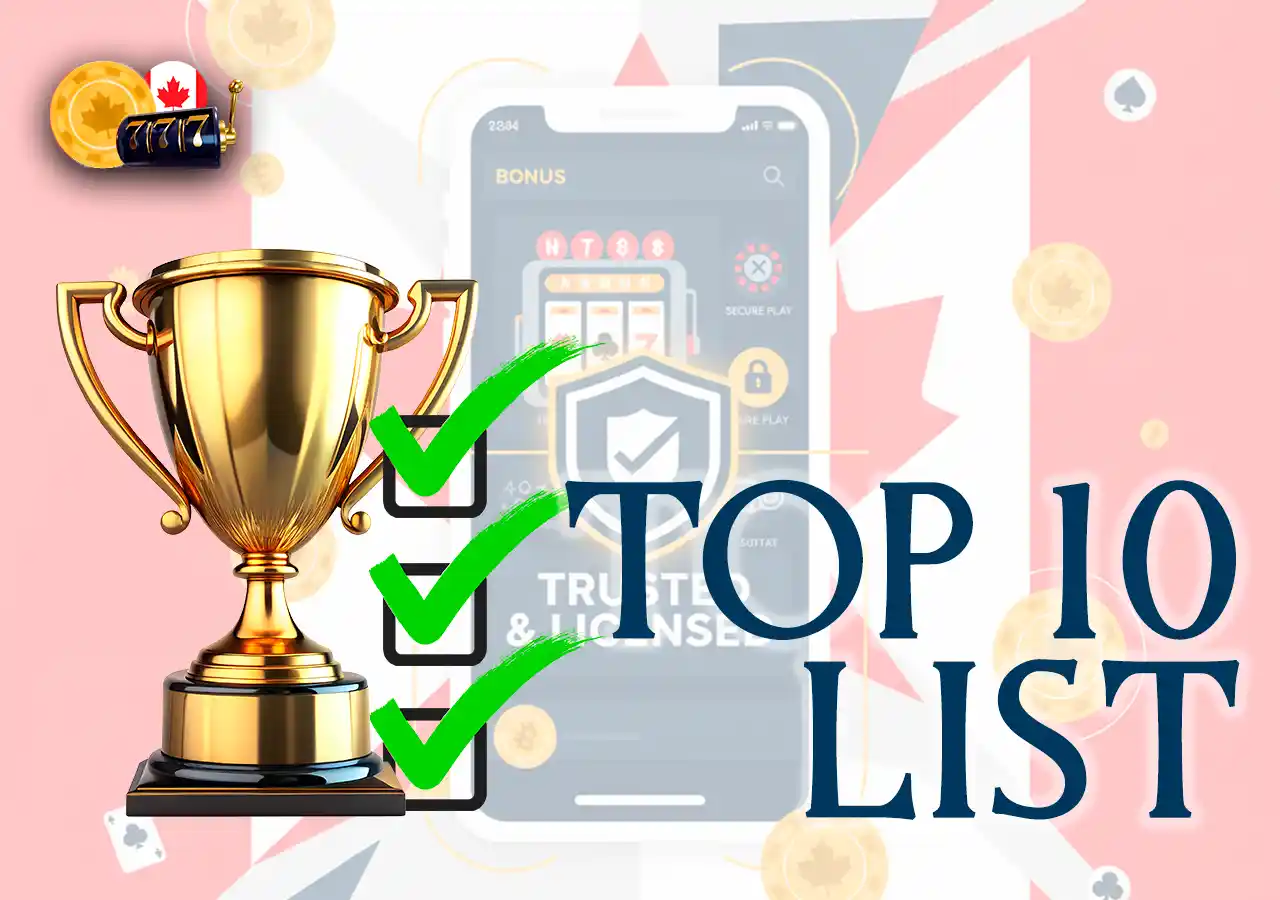 List of TOP 10 Online Casinos for Canadian Players 2025